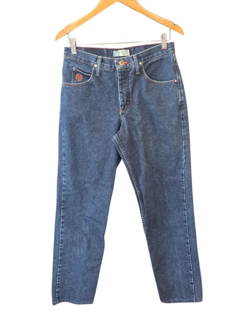 Wrangler 20X Calgary High Waist Relaxed Fit Straight Leg Vintage Blue Jeans 10